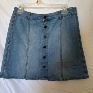 Mossimo Button-Up Jean Skirt - Size 14